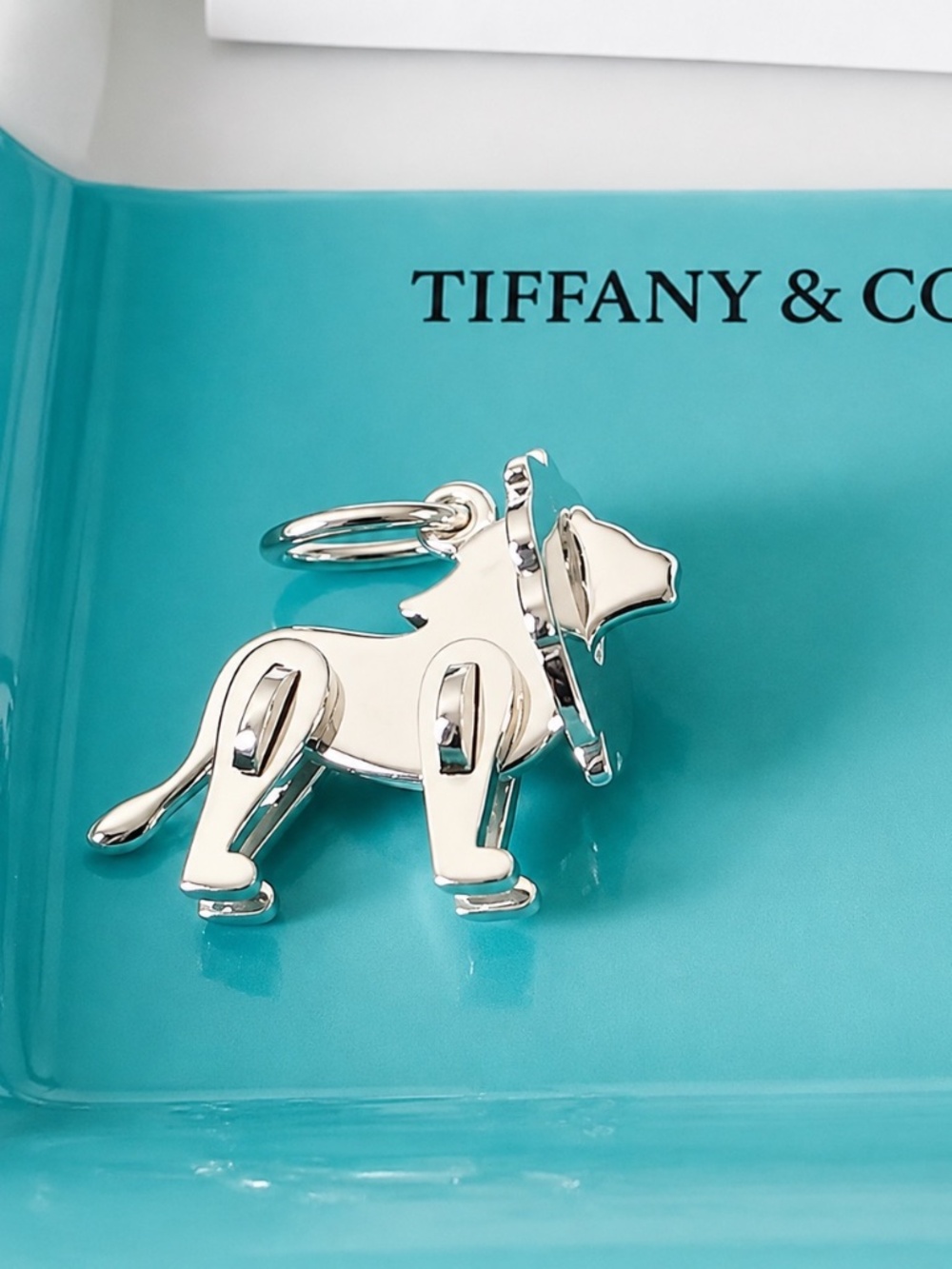 Tiffany & Co. Save the Wild Lion Mini Charm Pendant in Silver